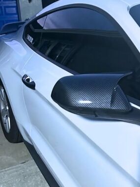 Side Mirror Cover Cap Carbon Fiber Print